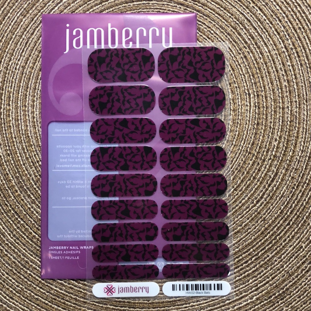 Jamberry Nail Wraps Stickers Black Bats Halloween